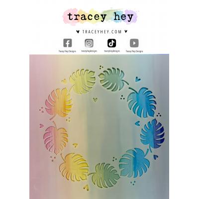 Tracey Hey Stencil - Ring Of Leaves